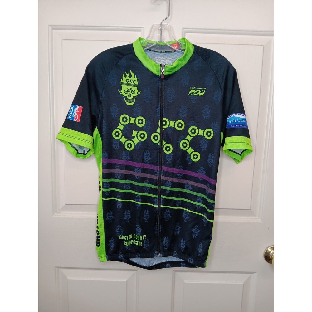 Podiumwear Graphic Print Full Zip Cycling Jersey Medium Pockets